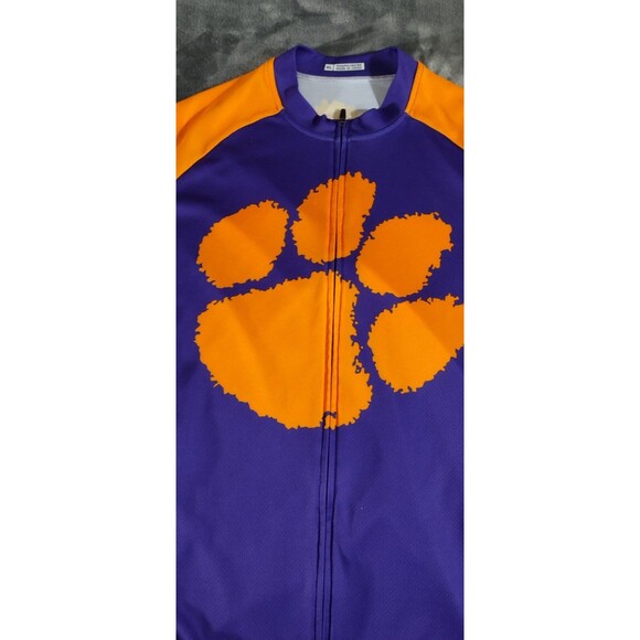Clemson Football XL Jersey Shirt & Socks Orange Blue White Full Zip Pockets - Picture 2 of 13